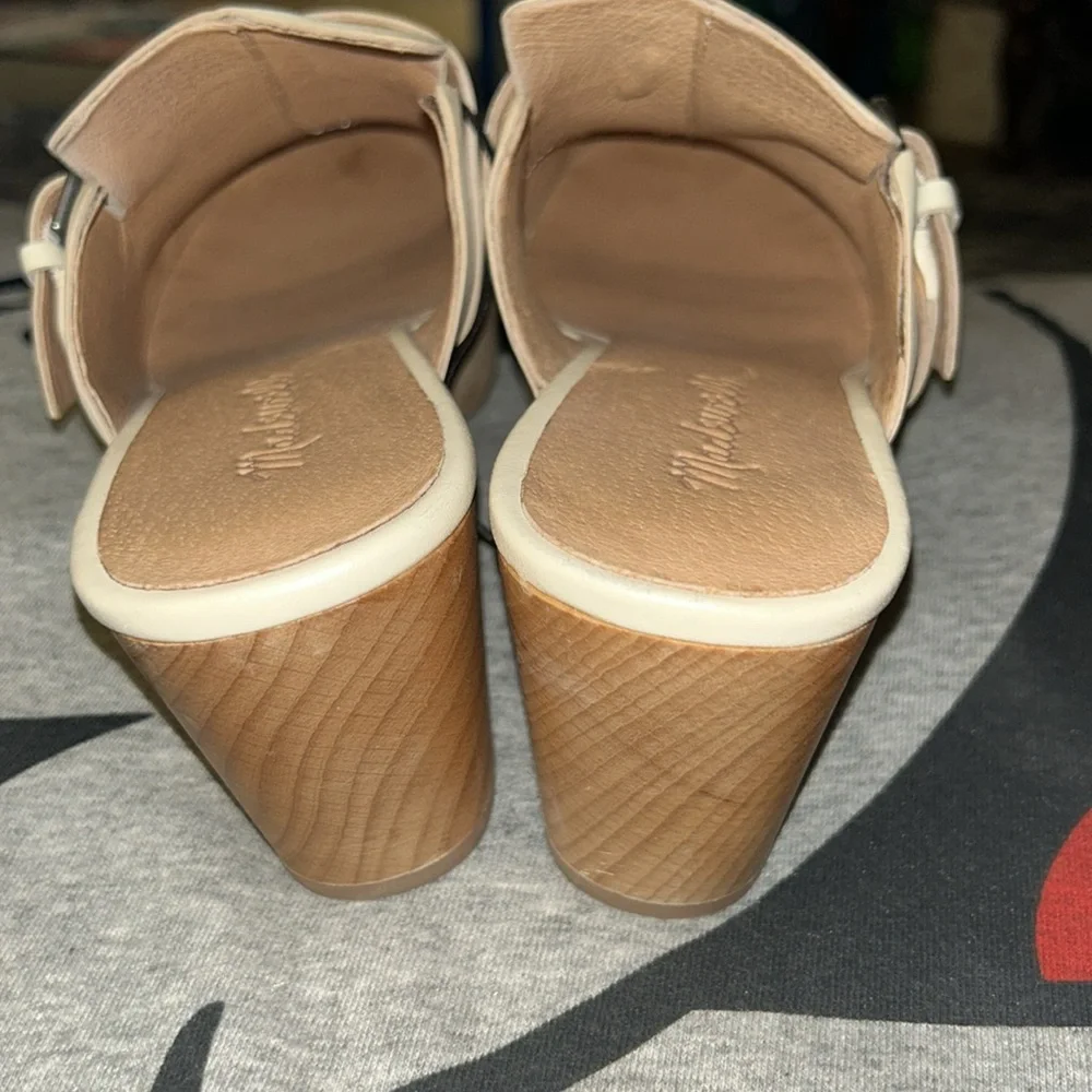 Madewell The Monique Buckle Clog in Bone Size 7 - Picture 6 of 15